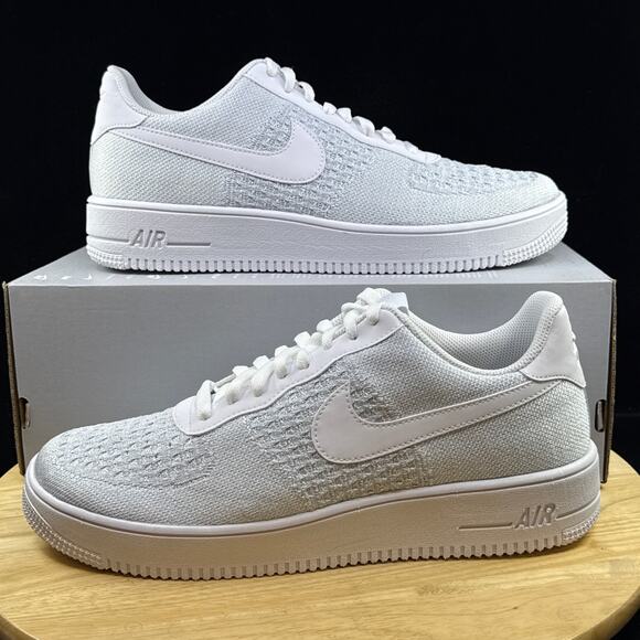 Nike Men\'s Air Force 1 Flyknit 2.0 \'Pure Platinum\' Size 12 AV3042-100 main image 8